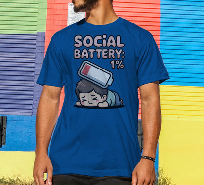 Social Battery 1% T-Shirt