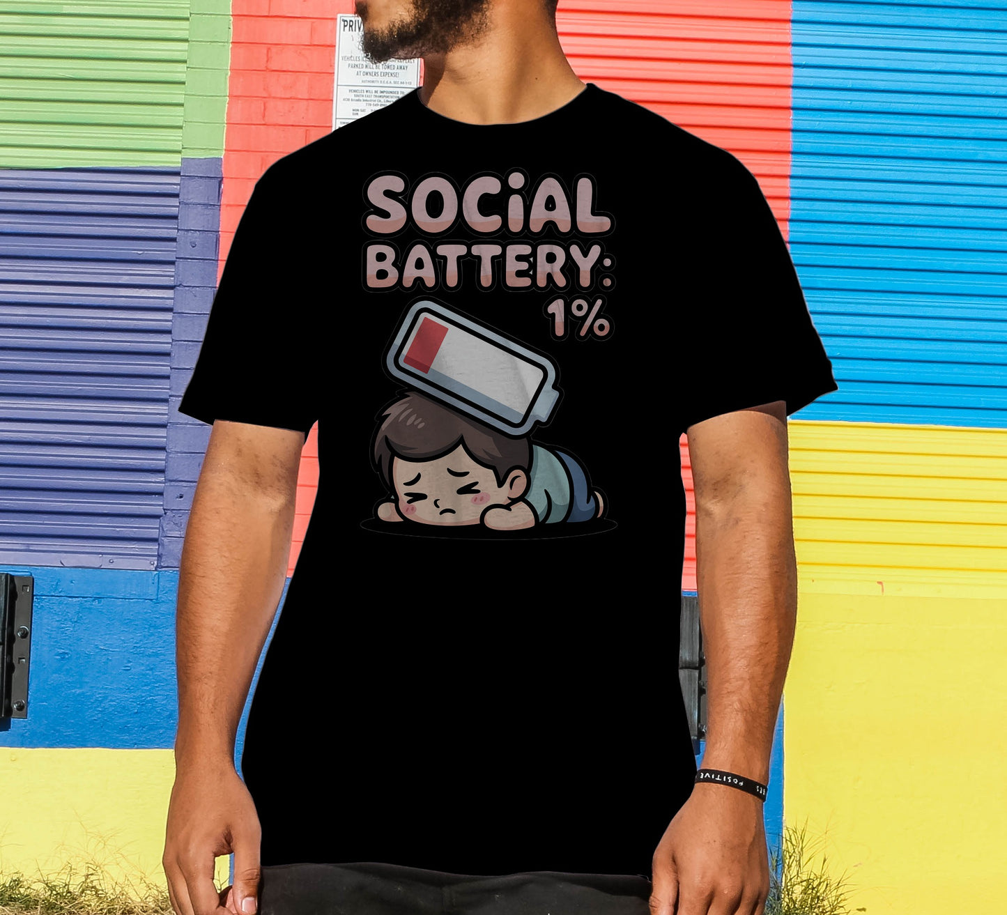 Social Battery 1% T-Shirt