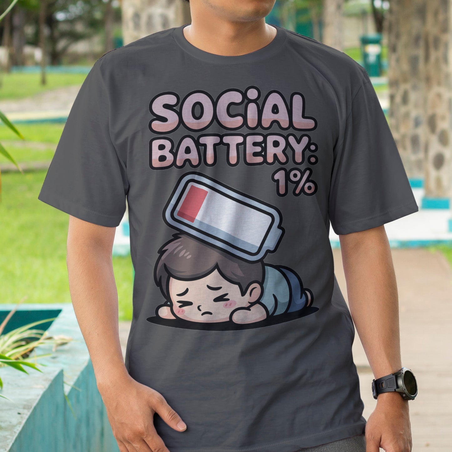 Social Battery 1% T-Shirt