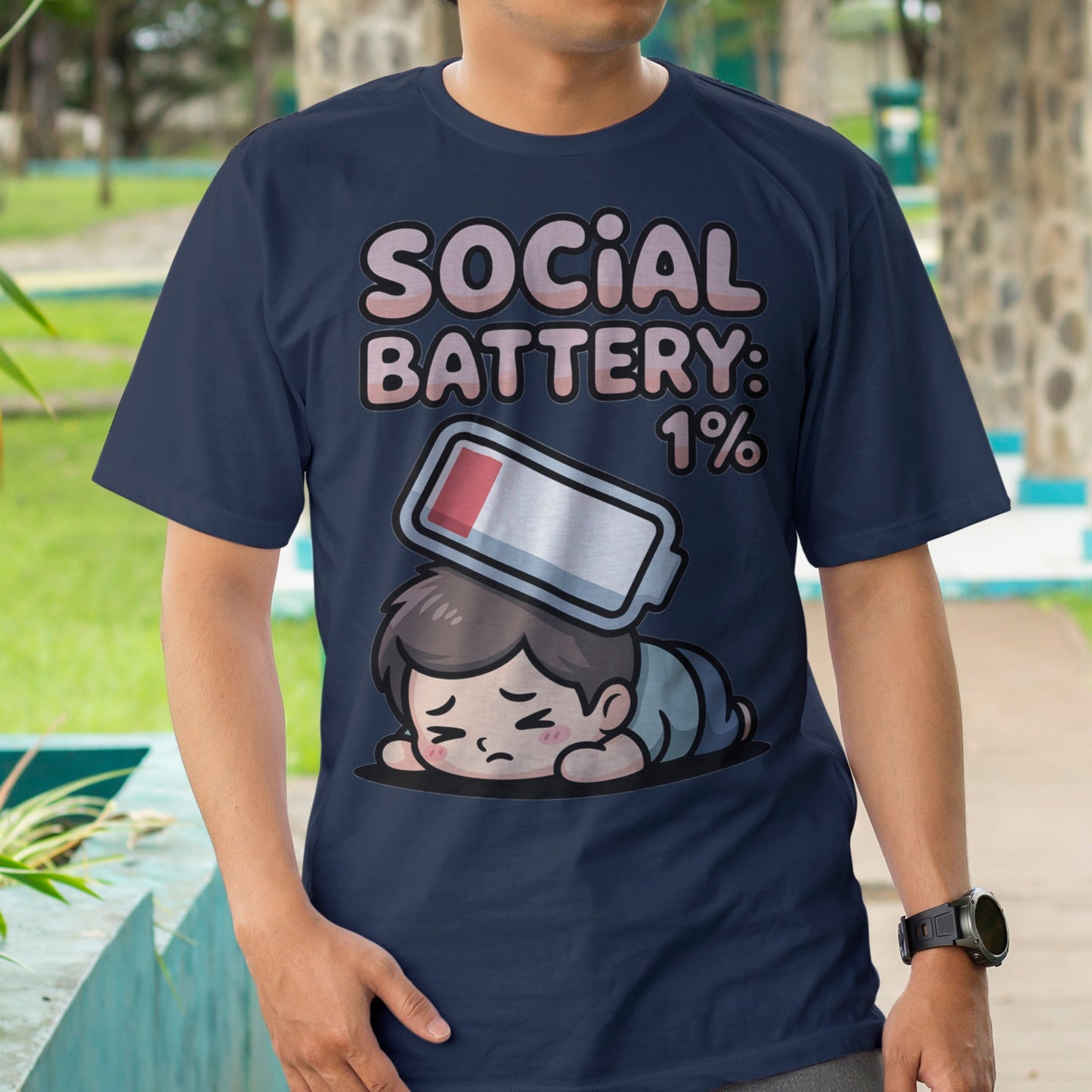 Social Battery 1% T-Shirt
