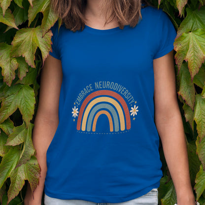 Embrace Neurodiversity Rainbow T-Shirt