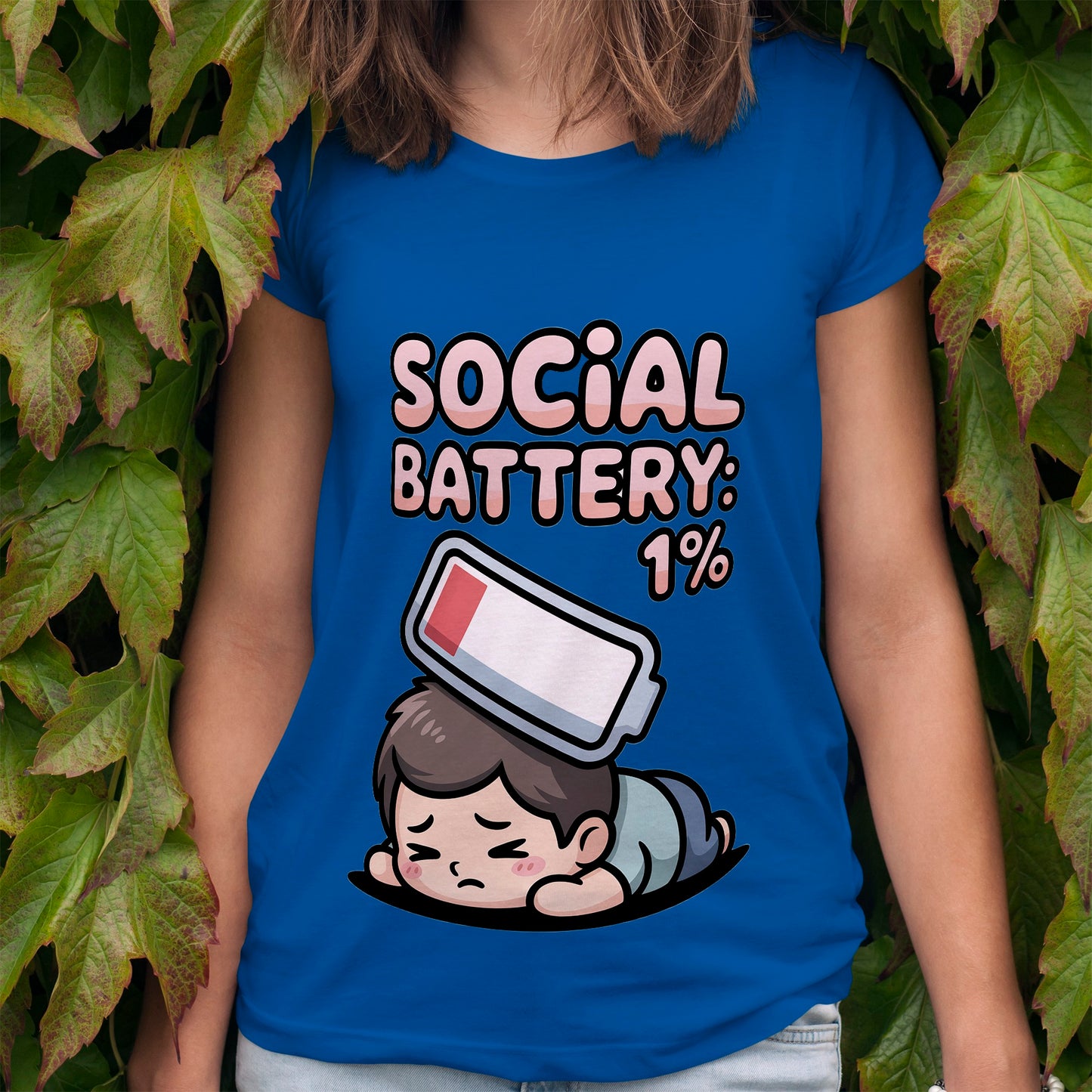 Social Battery 1% T-Shirt
