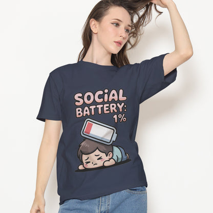 Social Battery 1% T-Shirt