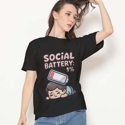 Social Battery 1% T-Shirt