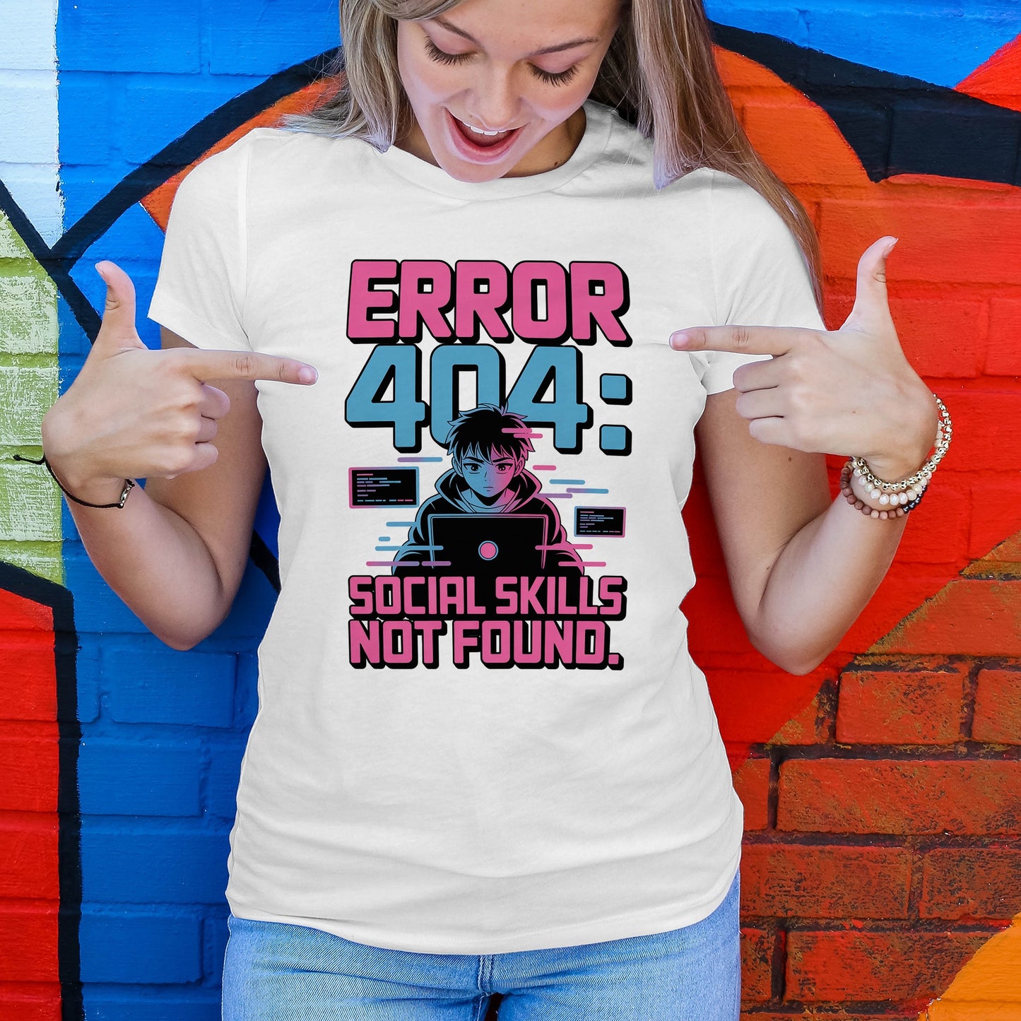 Error 404: Social Skills Not Found T-Shirt
