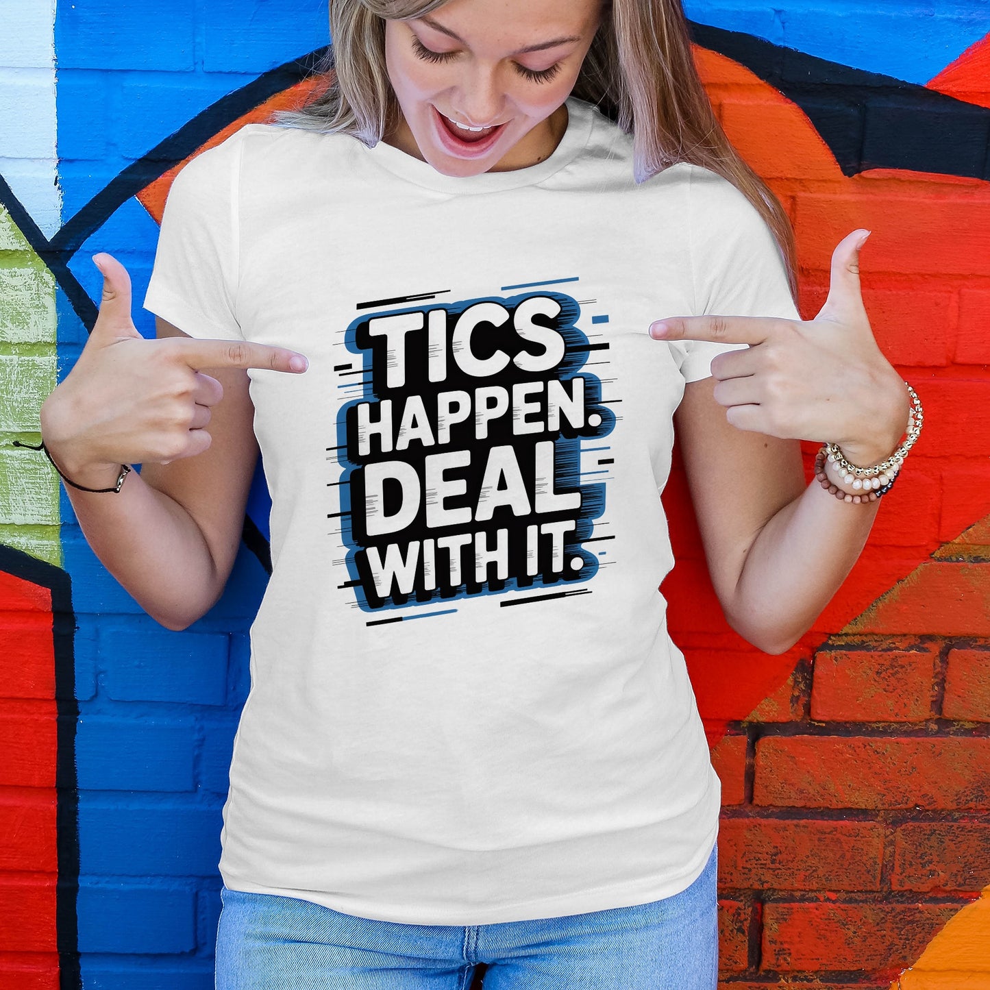 Tics Happen Deal With It T-Shirt
