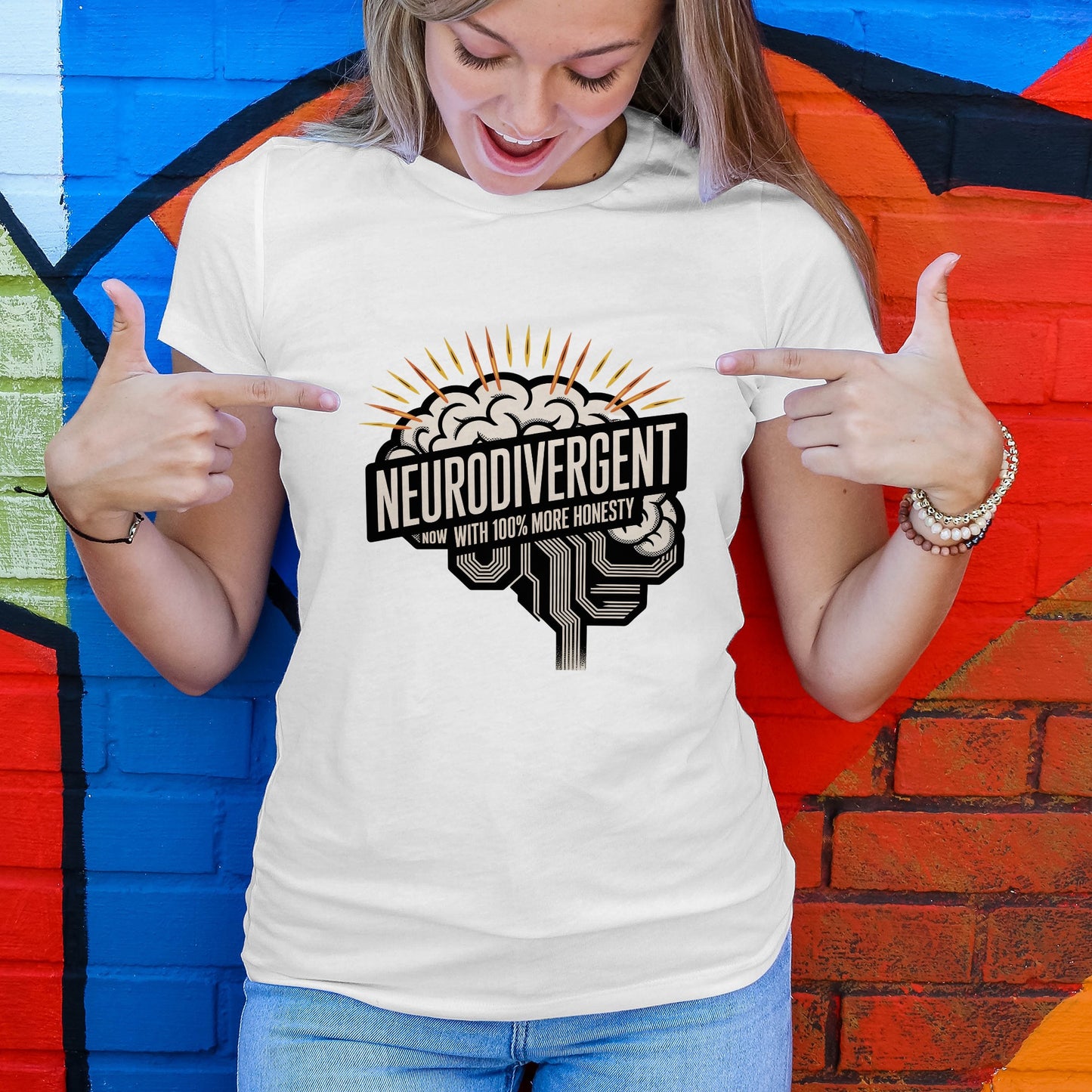 Neurodivergent, Now with 100% More Honesty T-Shirt