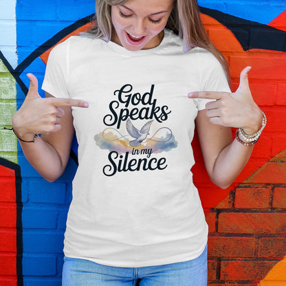 God Speaks in My Silence Dove T-Shirt