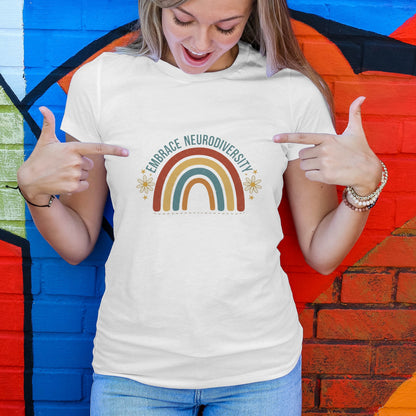 Embrace Neurodiversity Rainbow T-Shirt