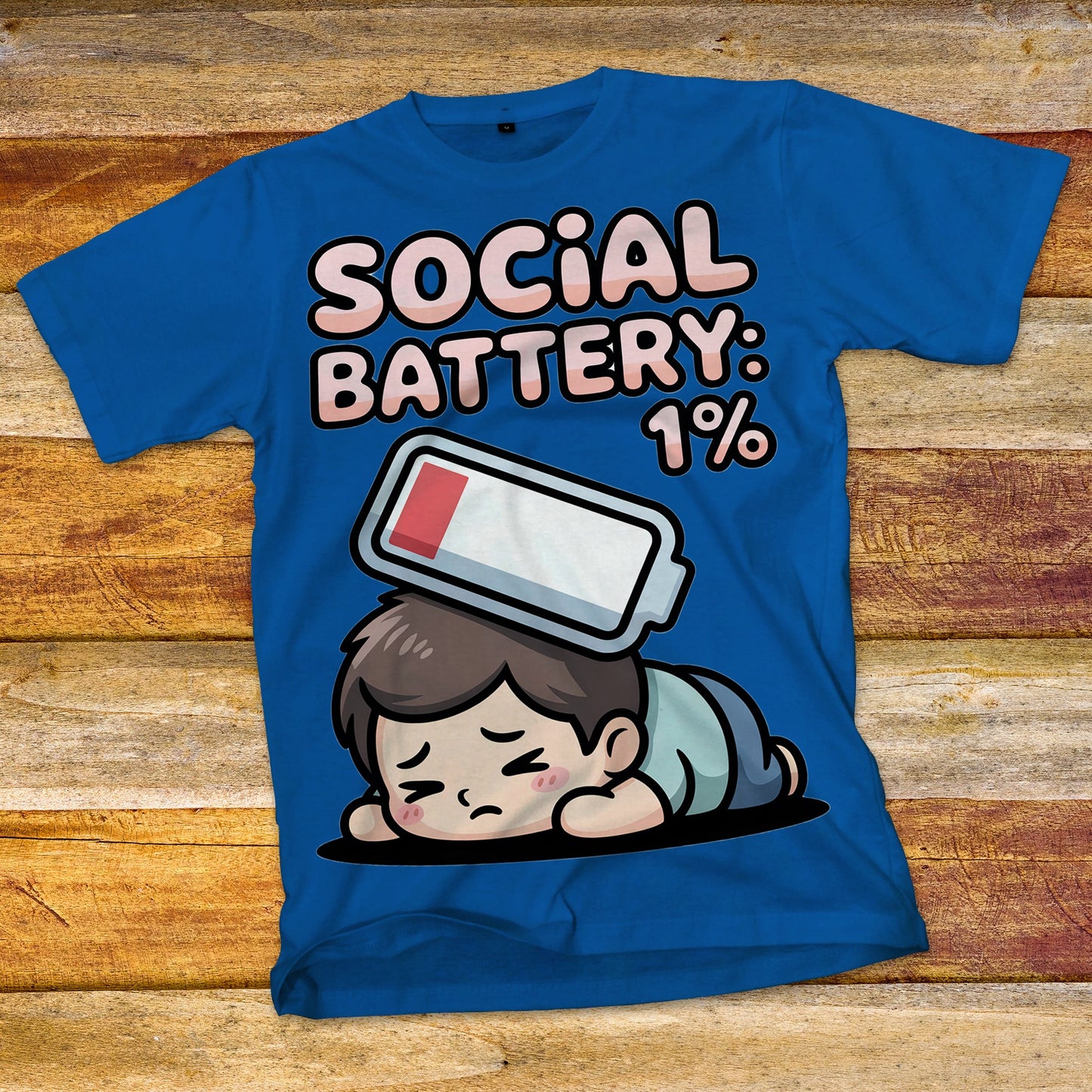 Social Battery 1% T-Shirt