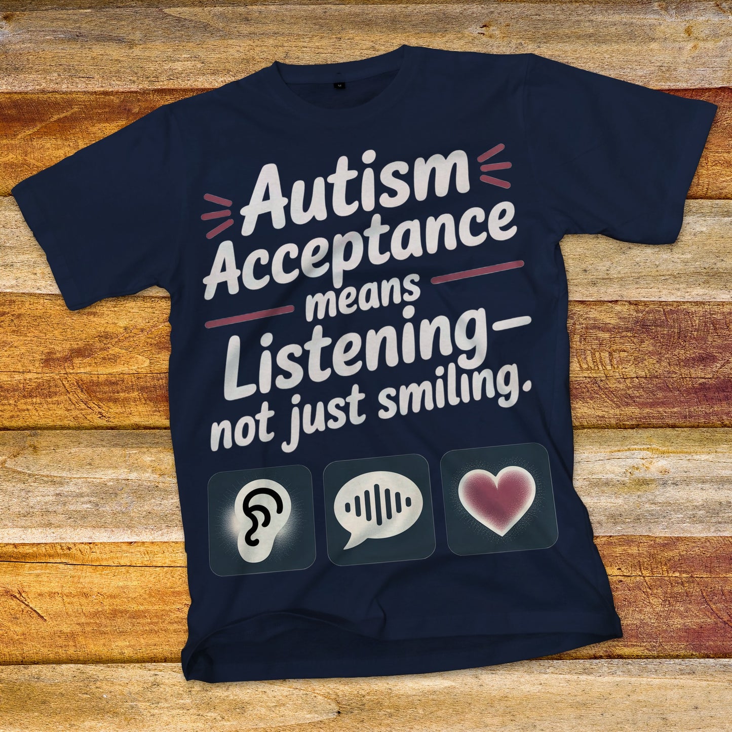 Autism Acceptance Means Listening T-Shirt