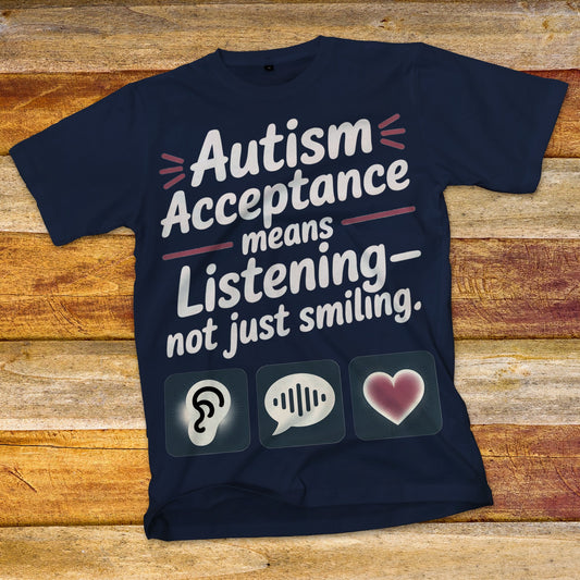 Autism Acceptance Means Listening T-Shirt