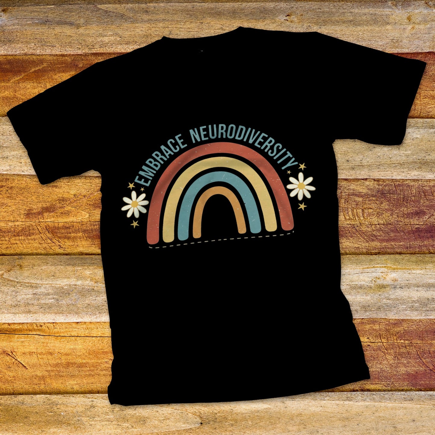 Embrace Neurodiversity Rainbow T-Shirt