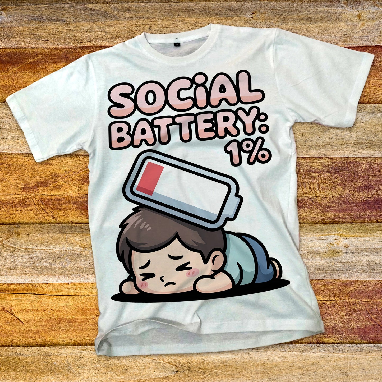 Social Battery 1% T-Shirt