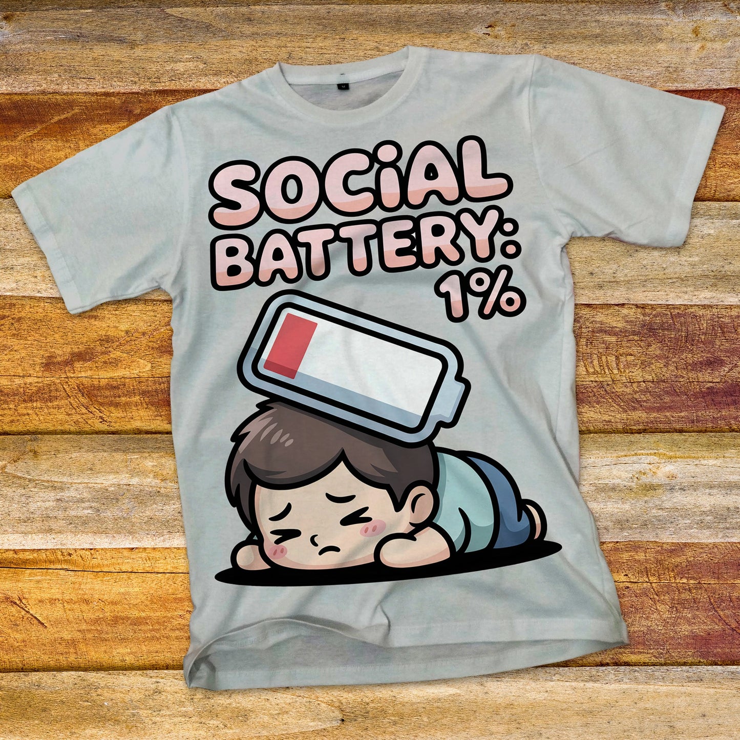 Social Battery 1% T-Shirt