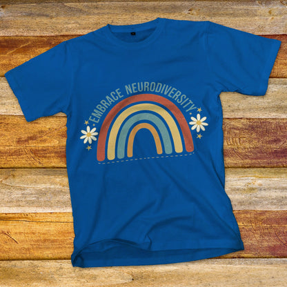 Embrace Neurodiversity Rainbow T-Shirt