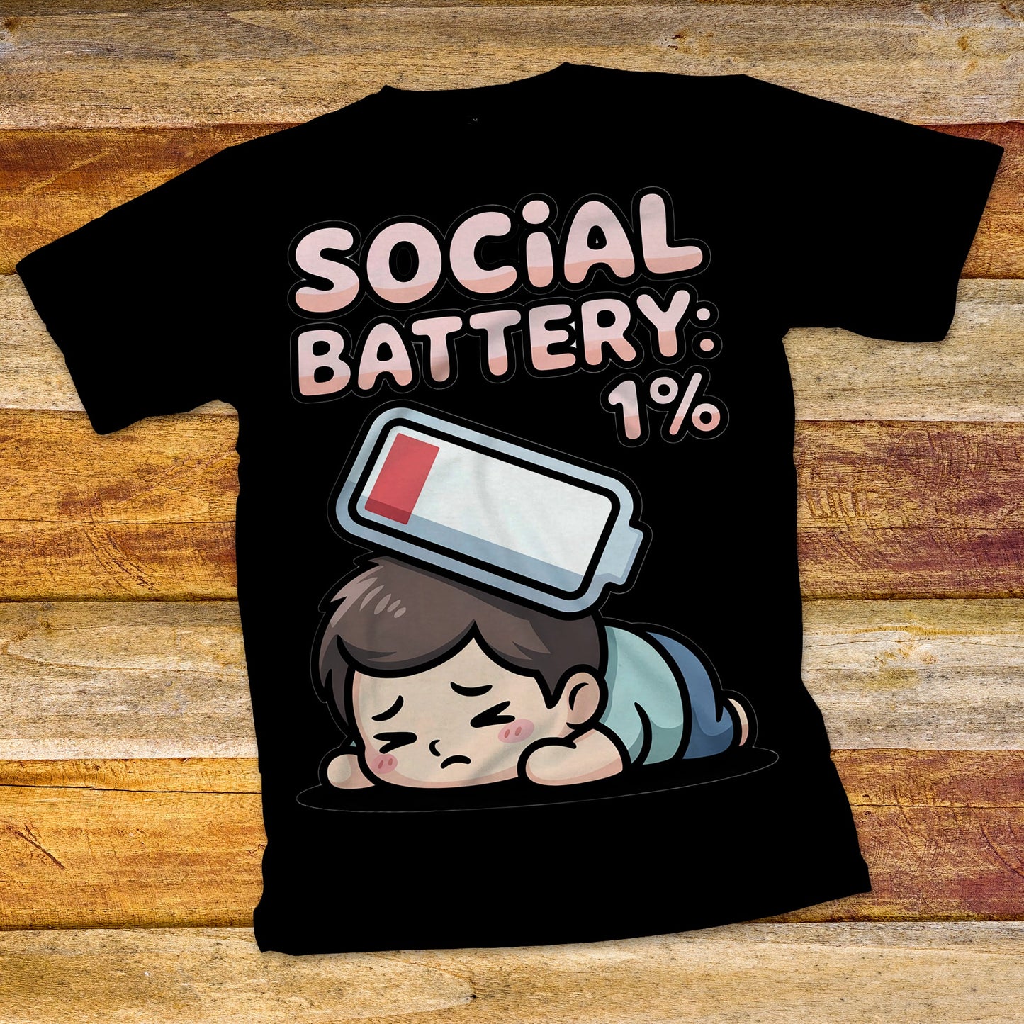 Social Battery 1% T-Shirt