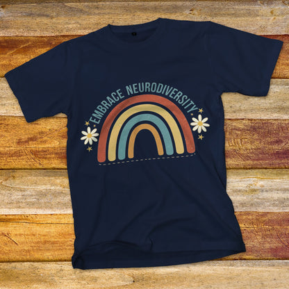 Embrace Neurodiversity Rainbow T-Shirt