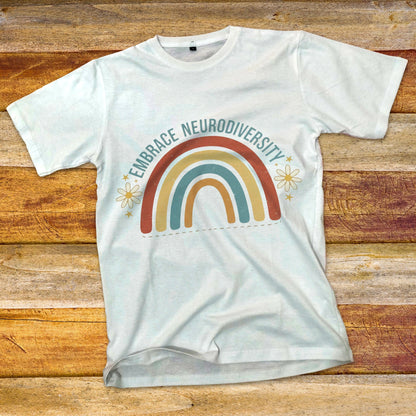 Embrace Neurodiversity Rainbow T-Shirt