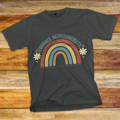 Embrace Neurodiversity Rainbow T-Shirt