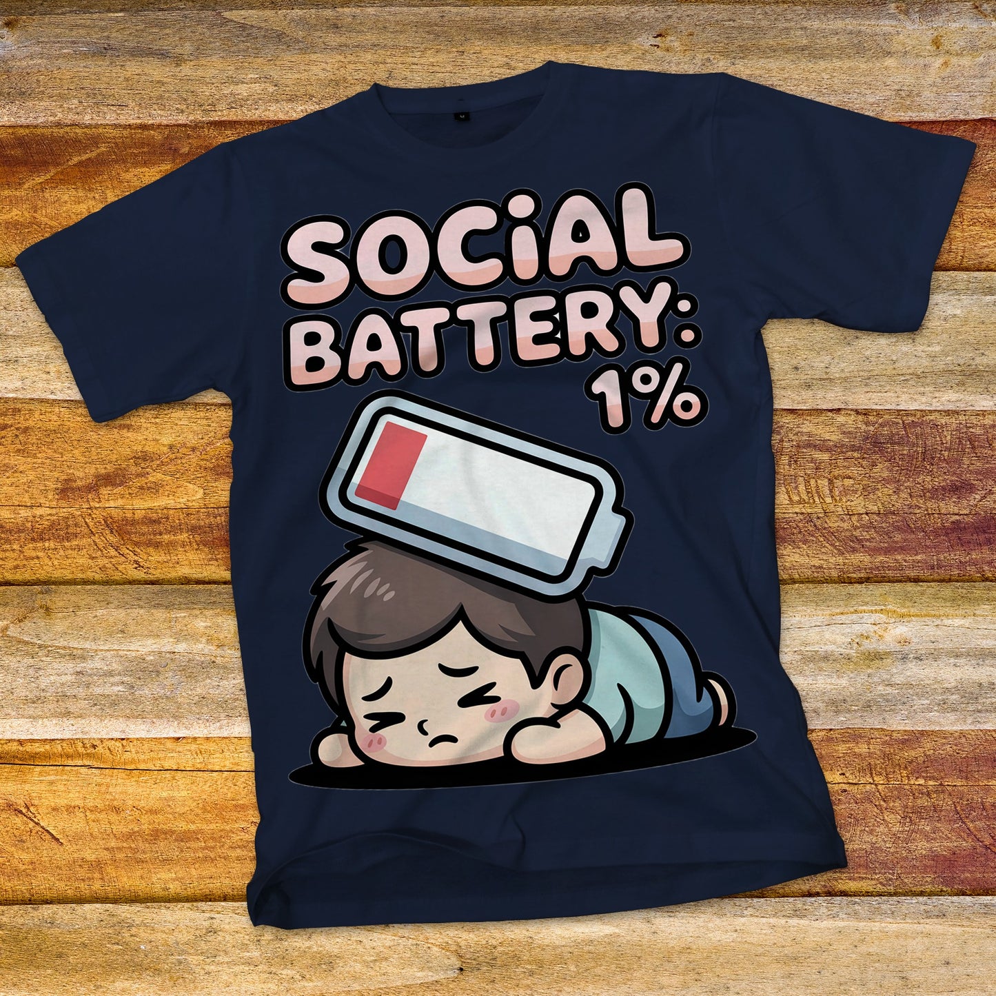 Social Battery 1% T-Shirt