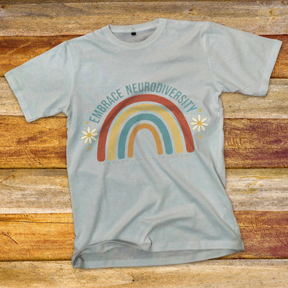 Embrace Neurodiversity Rainbow T-Shirt